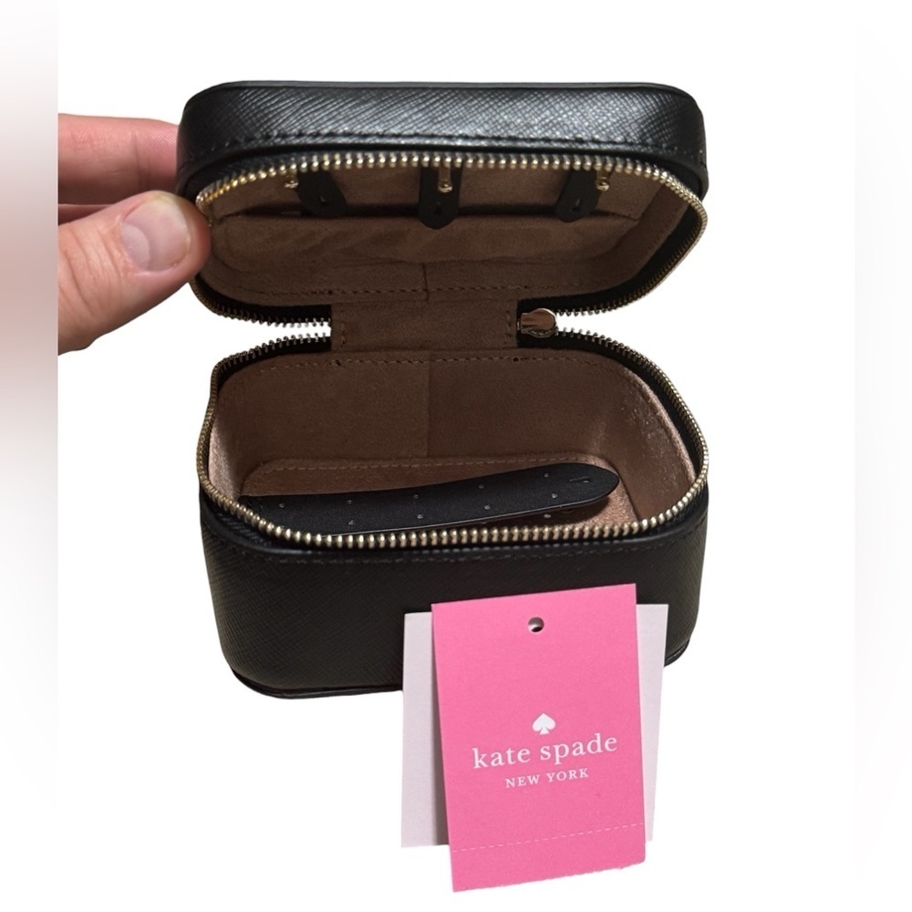 KATE SPADE Staci Travel Jewelry Box, Saffiano Leather, Black - Picture 3 of 4